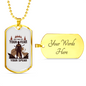 Get Rid Of Your Fear Hunting Necklace Stainless Steel or 18k Gold Dog Tag 24"-Express Your Love Gifts