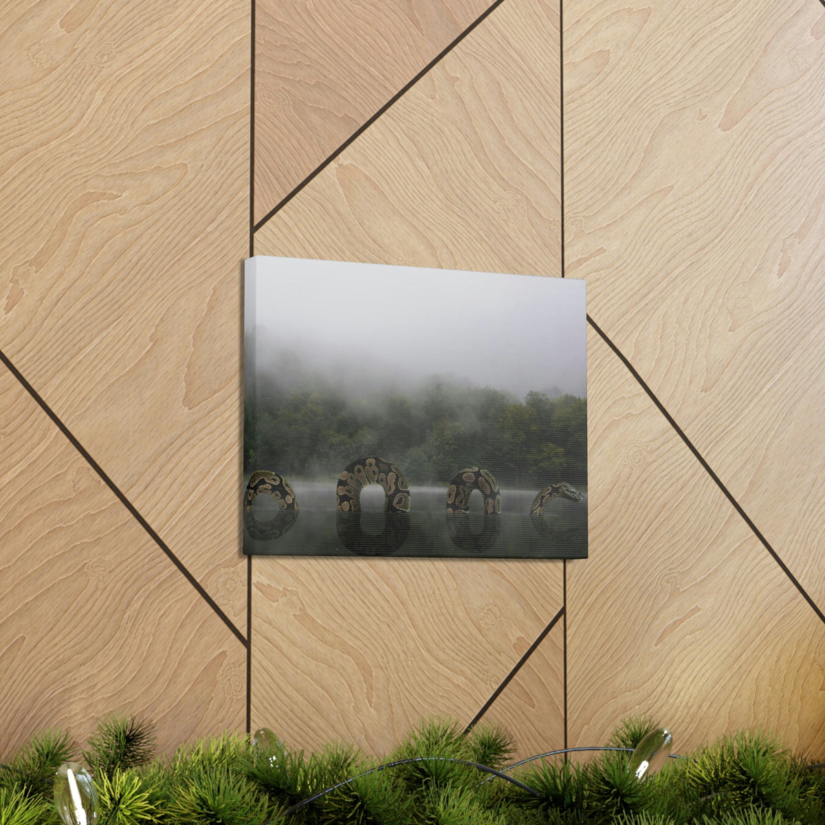 Giant Anaconda In Lake Anaconda Frightening Outside Wall Art Ready To Hang Unframed-Express Your Love Gifts