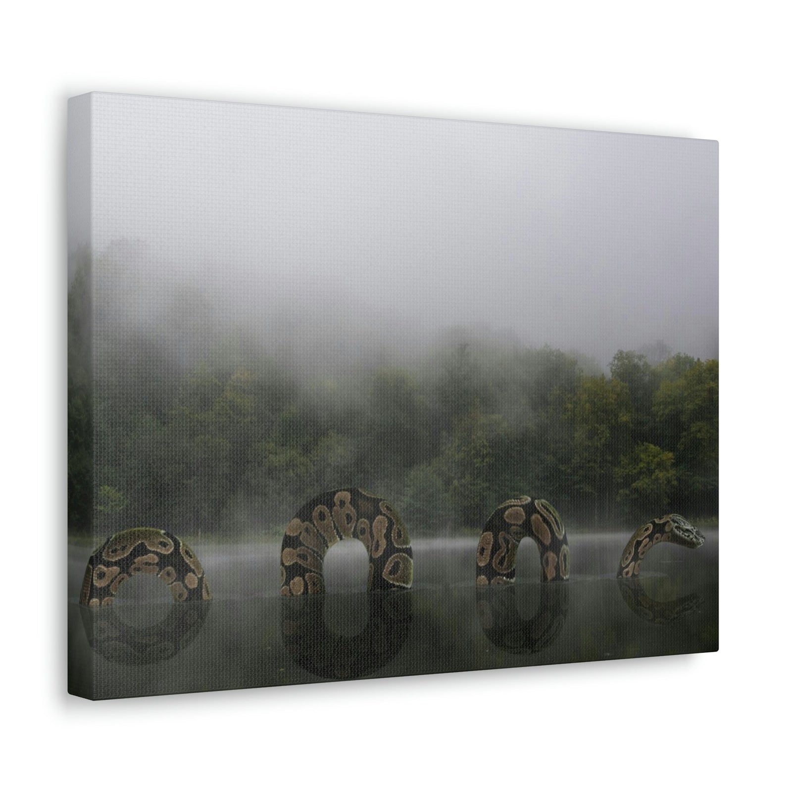 Giant Anaconda In Lake Anaconda Frightening Outside Wall Art Ready To Hang Unframed-Express Your Love Gifts