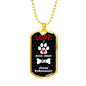 Giant Schnauzer Love Is Stainless Steel or 18k Gold Dog Tag 24" Chain-Express Your Love Gifts