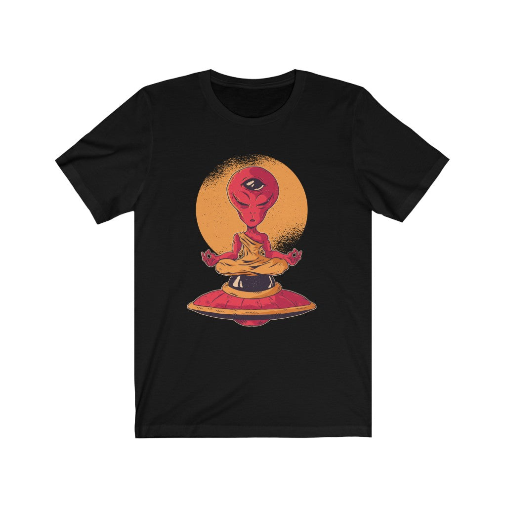 Gift for Alien UFO Fan Alien Meditation UFO TShirt-Express Your Love Gifts