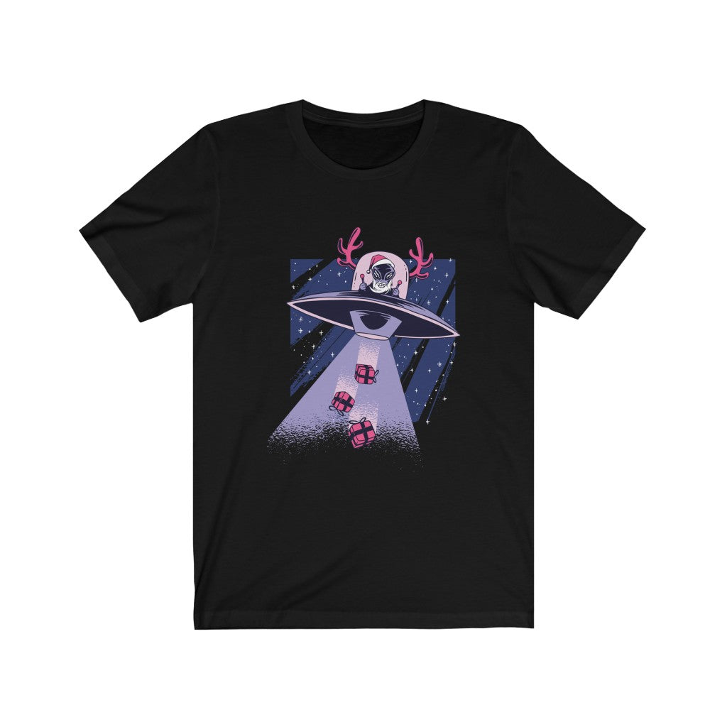 Gift for Alien UFO Fan Santa Alien UFO TShirt-Express Your Love Gifts