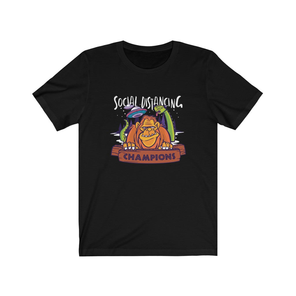 Gift for Alien UFO Fan Social Distancing Champion UFO TShirt-Express Your Love Gifts