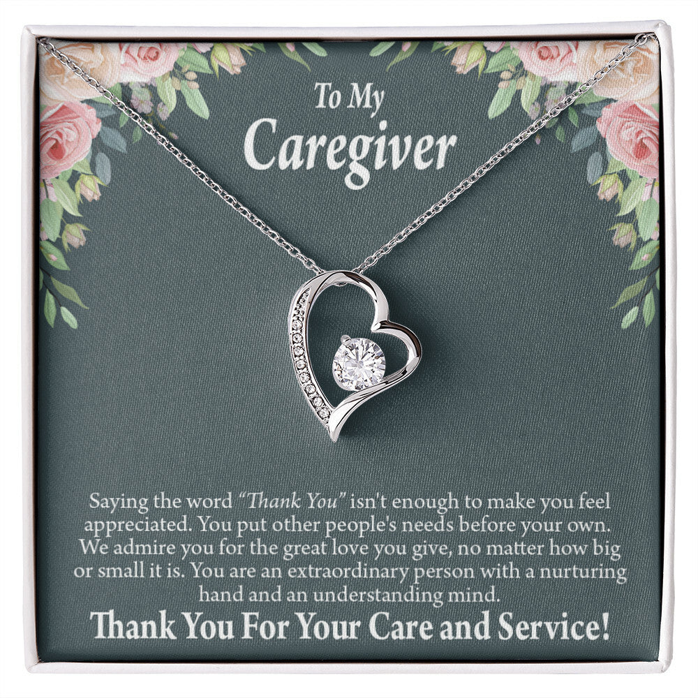 Gift Ideas For Caregivers Healthcare Medical Worker Nurse Appreciation Gift Forever Necklace w Message Card-Express Your Love Gifts