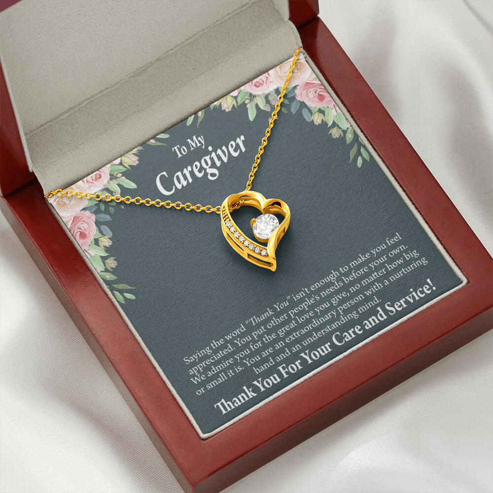 Gift Ideas For Caregivers Healthcare Medical Worker Nurse Appreciation Gift Forever Necklace w Message Card-Express Your Love Gifts