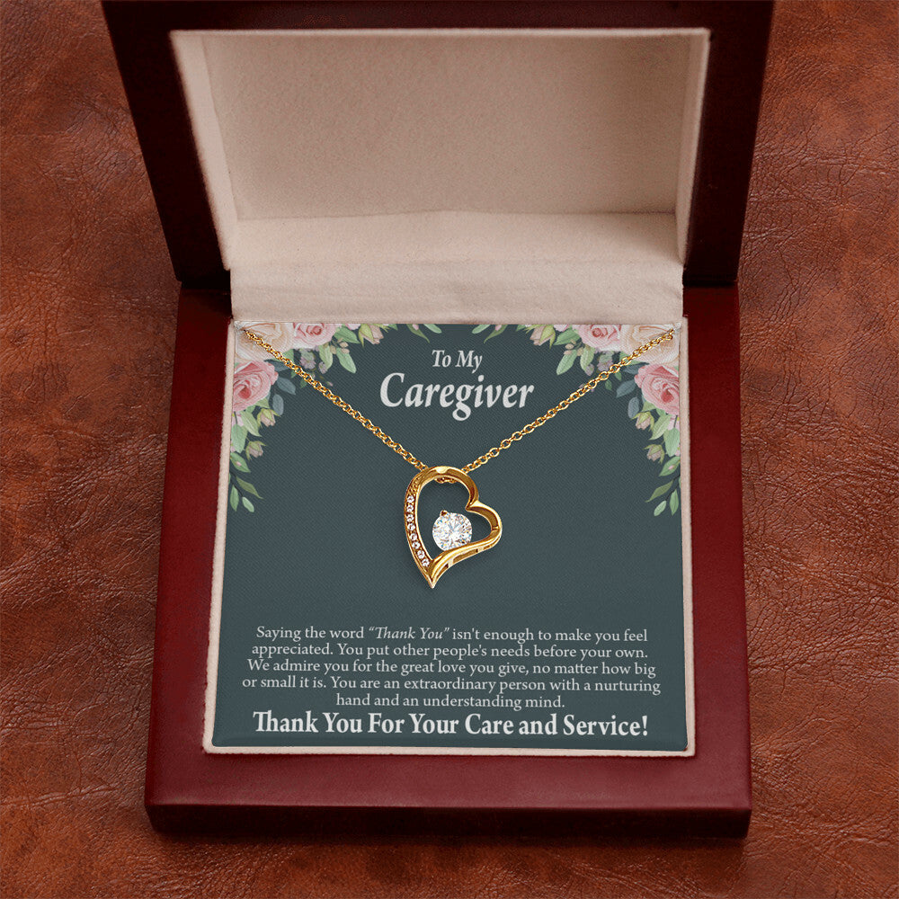 Gift Ideas For Caregivers Healthcare Medical Worker Nurse Appreciation Gift Forever Necklace w Message Card-Express Your Love Gifts