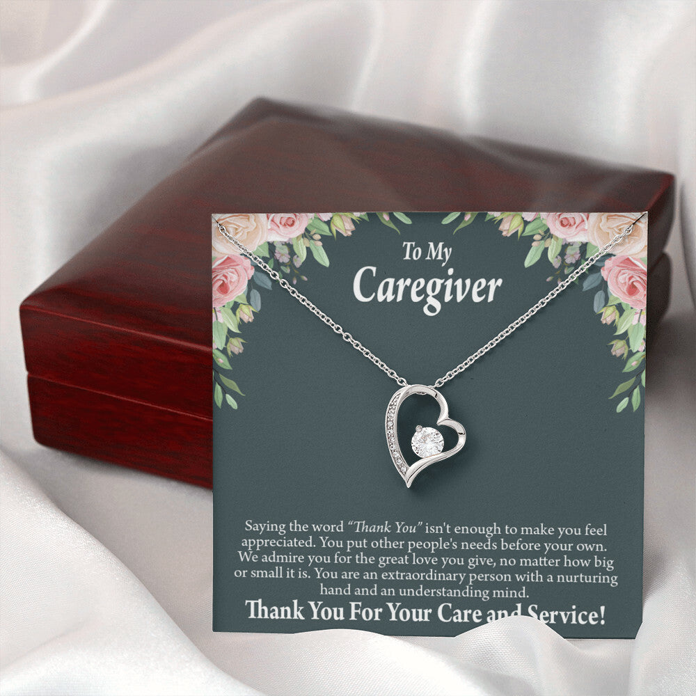 Gift Ideas For Caregivers Healthcare Medical Worker Nurse Appreciation Gift Forever Necklace w Message Card-Express Your Love Gifts