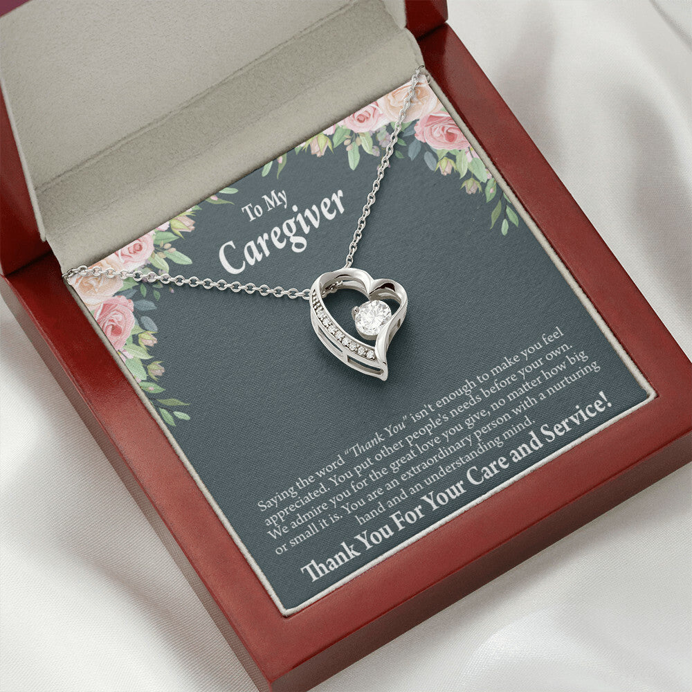 Gift Ideas For Caregivers Healthcare Medical Worker Nurse Appreciation Gift Forever Necklace w Message Card-Express Your Love Gifts