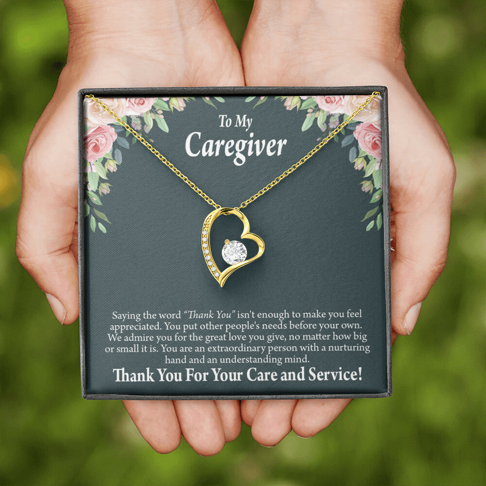 Gift Ideas For Caregivers Healthcare Medical Worker Nurse Appreciation Gift Forever Necklace w Message Card-Express Your Love Gifts