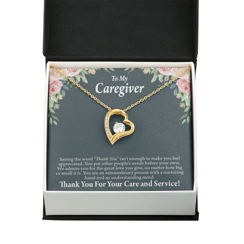 Gift Ideas For Caregivers Healthcare Medical Worker Nurse Appreciation Gift Forever Necklace w Message Card-Express Your Love Gifts