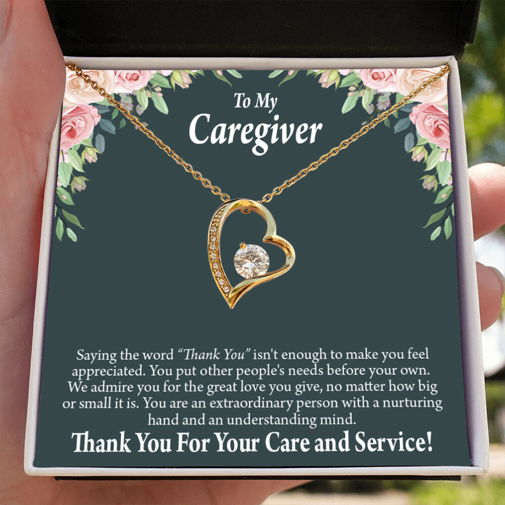 Gift Ideas For Caregivers Healthcare Medical Worker Nurse Appreciation Gift Forever Necklace w Message Card-Express Your Love Gifts