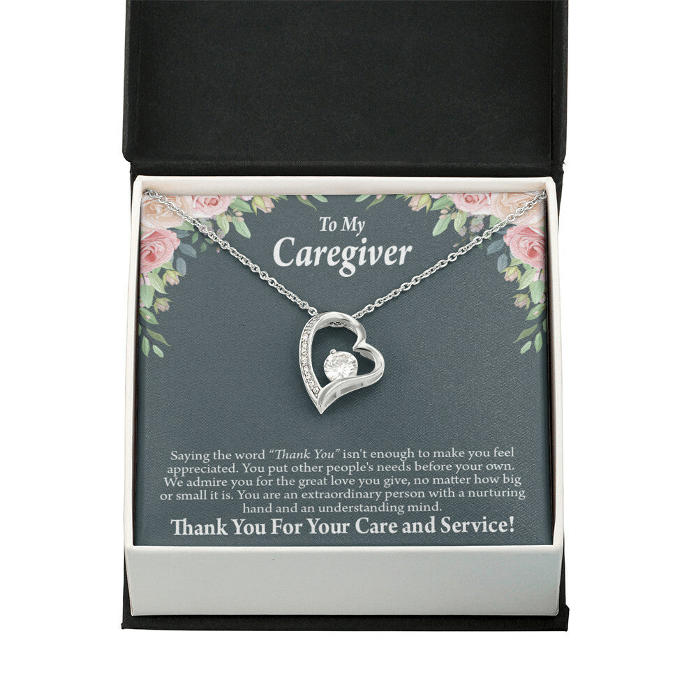 Gift Ideas For Caregivers Healthcare Medical Worker Nurse Appreciation Gift Forever Necklace w Message Card-Express Your Love Gifts