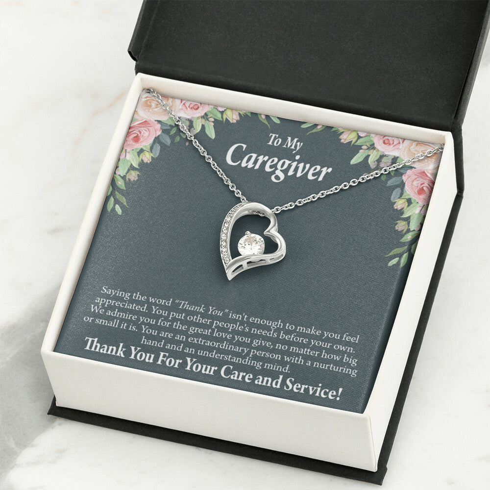 Gift Ideas For Caregivers Healthcare Medical Worker Nurse Appreciation Gift Forever Necklace w Message Card-Express Your Love Gifts