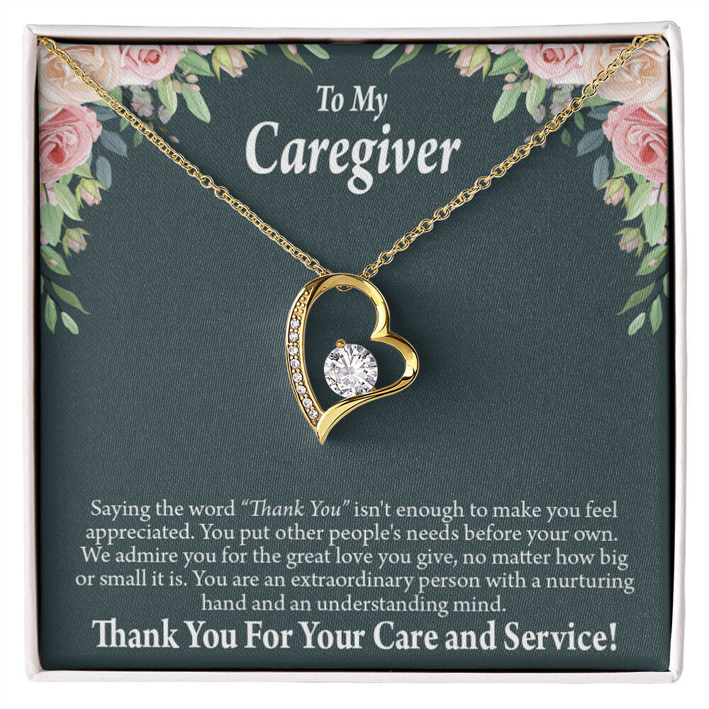 Gift Ideas For Caregivers Healthcare Medical Worker Nurse Appreciation Gift Forever Necklace w Message Card-Express Your Love Gifts