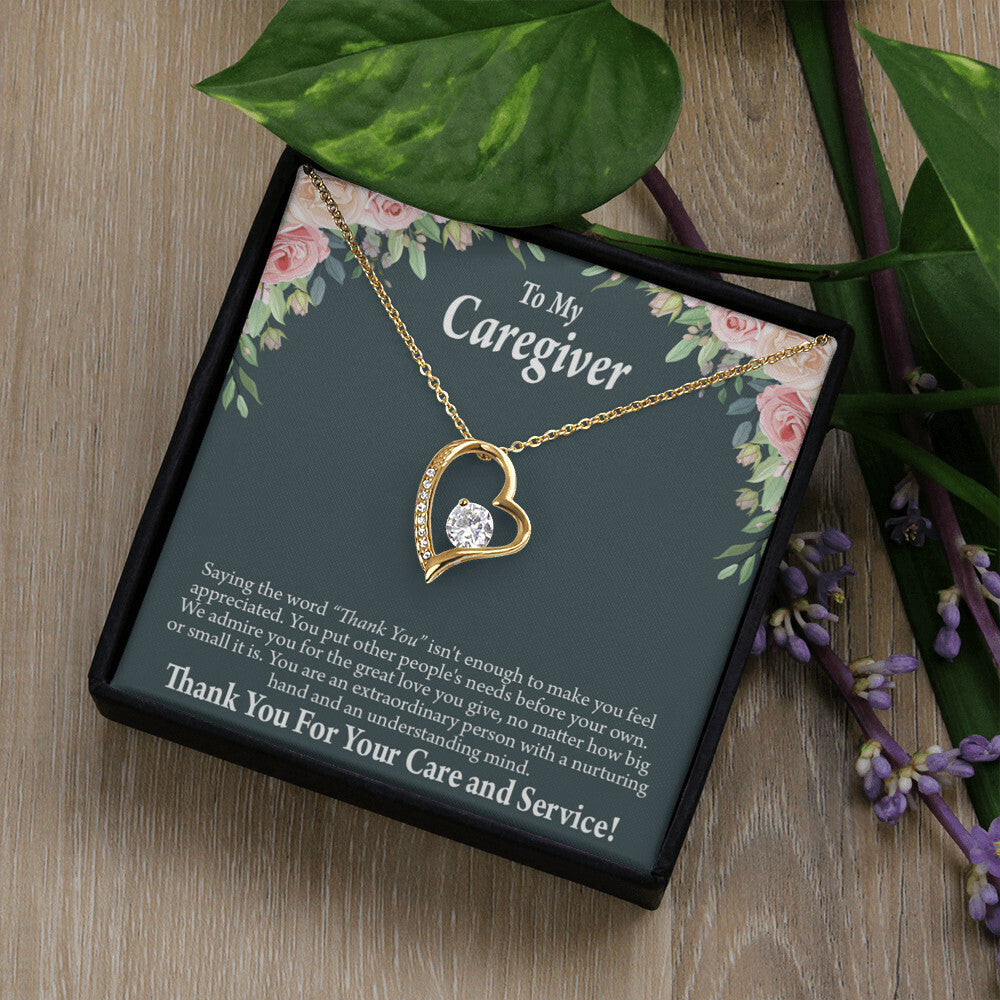 Gift Ideas For Caregivers Healthcare Medical Worker Nurse Appreciation Gift Forever Necklace w Message Card-Express Your Love Gifts