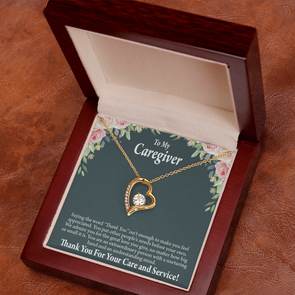 Gift Ideas For Caregivers Healthcare Medical Worker Nurse Appreciation Gift Forever Necklace w Message Card-Express Your Love Gifts