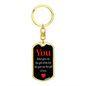 Gift Of Life Keychain Stainless Steel or 18k Gold Dog Tag Keyring-Express Your Love Gifts