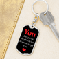 Gift Of Life Keychain Stainless Steel or 18k Gold Dog Tag Keyring-Express Your Love Gifts