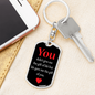 Gift Of Life Keychain Stainless Steel or 18k Gold Dog Tag Keyring-Express Your Love Gifts