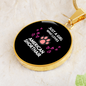 Girl American Shorthair Cat Circle Necklace Stainless Steel or 18k Gold 18-22"-Express Your Love Gifts