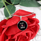 Girl American Shorthair Cat Circle Necklace Stainless Steel or 18k Gold 18-22"-Express Your Love Gifts