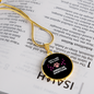 Girl American Shorthair Cat Circle Necklace Stainless Steel or 18k Gold 18-22"-Express Your Love Gifts
