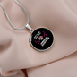 Girl American Shorthair Cat Circle Necklace Stainless Steel or 18k Gold 18-22"-Express Your Love Gifts