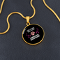 Girl American Shorthair Cat Circle Necklace Stainless Steel or 18k Gold 18-22"-Express Your Love Gifts