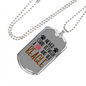 Girl and Beagle Necklace Stainless Steel or 18k Gold Dog Tag 24" Chain-Express Your Love Gifts