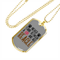 Girl and Beagle Necklace Stainless Steel or 18k Gold Dog Tag 24" Chain-Express Your Love Gifts