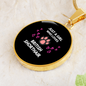 Girl British Shorthair Cat Circle Necklace Stainless Steel or 18k Gold 18-22"-Express Your Love Gifts