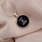 Girl British Shorthair Cat Circle Necklace Stainless Steel or 18k Gold 18-22"-Express Your Love Gifts