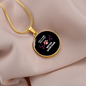 Girl British Shorthair Cat Circle Necklace Stainless Steel or 18k Gold 18-22"-Express Your Love Gifts