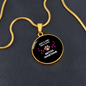 Girl British Shorthair Cat Circle Necklace Stainless Steel or 18k Gold 18-22"-Express Your Love Gifts