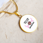 Girl Devon Rex Cat White Circle Necklace Stainless Steel or 18k Gold 18-22-Express Your Love Gifts