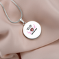 Girl Devon Rex Cat White Circle Necklace Stainless Steel or 18k Gold 18-22-Express Your Love Gifts