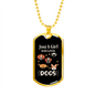 Girl Dogs Necklace Stainless Steel or 18k Gold Dog Tag 24" Chain-Express Your Love Gifts