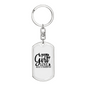 Girl In Love With A Fisherman Fishing Keychain Stainless Steel or 18k Gold Dog Tag Keyring-Express Your Love Gifts