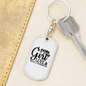 Girl In Love With A Fisherman Fishing Keychain Stainless Steel or 18k Gold Dog Tag Keyring-Express Your Love Gifts