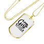 Girl In Love With A Fisherman Fishing Necklace Stainless Steel or 18k Gold Dog Tag 24" Chain-Express Your Love Gifts