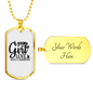 Girl In Love With A Fisherman Fishing Necklace Stainless Steel or 18k Gold Dog Tag 24" Chain-Express Your Love Gifts