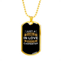 Girl Loves A Carpenter Woodworker Dog Tag Stainless Steel or 18k Gold W 24"-Express Your Love Gifts