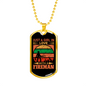 Girl Loves A Fireman Firefighter Gift Stainless Steel or 18k Gold Dog Tag 24" Chain-Express Your Love Gifts
