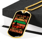 Girl Loves A Fireman Firefighter Gift Stainless Steel or 18k Gold Dog Tag 24" Chain-Express Your Love Gifts