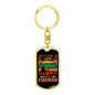 Girl Loves A Fireman Firefighter Keychain Stainless Steel or 18k Gold Dog Tag Keyring-Express Your Love Gifts