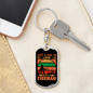 Girl Loves A Fireman Firefighter Keychain Stainless Steel or 18k Gold Dog Tag Keyring-Express Your Love Gifts