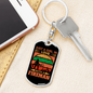 Girl Loves A Fireman Firefighter Keychain Stainless Steel or 18k Gold Dog Tag Keyring-Express Your Love Gifts