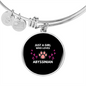 Girl Loves Abyssinian Cat Bracelet Stainless Steel or 18k Gold Circle Bangle-Express Your Love Gifts