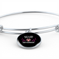 Girl Loves Abyssinian Cat Bracelet Stainless Steel or 18k Gold Circle Bangle-Express Your Love Gifts