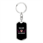 Girl Loves Abyssinian Cat Keychain Stainless Steel or 18k Gold Dog Tag Keyring-Express Your Love Gifts